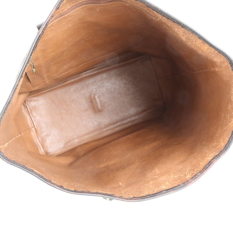 Louis Vuitton Monogram Sac Weekend GM M42420 Leather Tote Bag Shoulder Brown A4