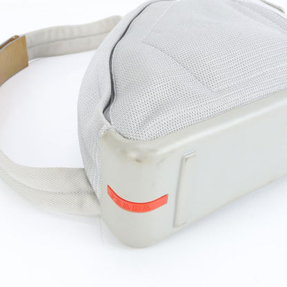 Prada Sport Shoulder Bag Body Waist Pouch Shoulder Silver Men's RUE Db3-2