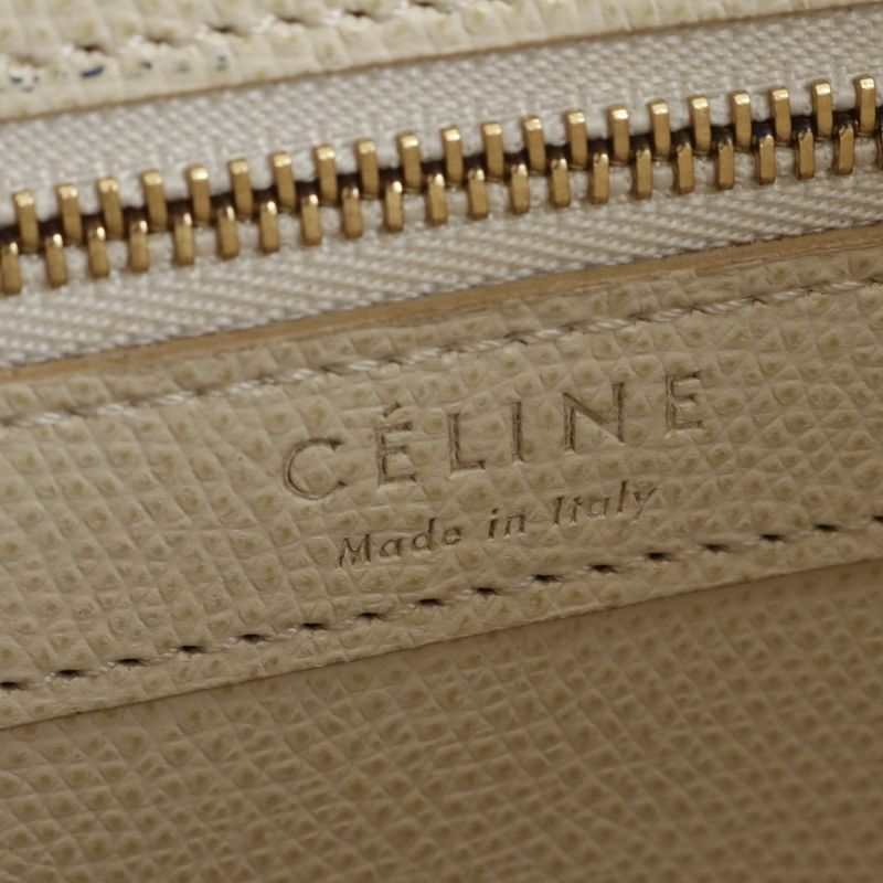 Celine Vertical Cabas Small Leather 2WAY Tote Bag Crossbody Shoulder Gray