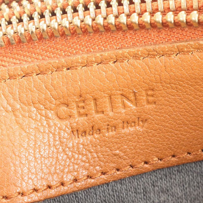 Celine Trio Small Leather Shoulder Bag Crossbody Brown Genuine Leather Women