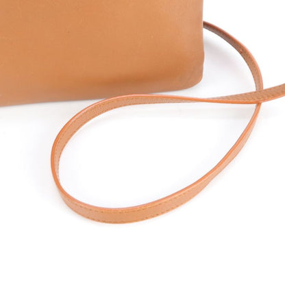 Celine Trio Small Leather Shoulder Bag Crossbody Brown Genuine Leather Women