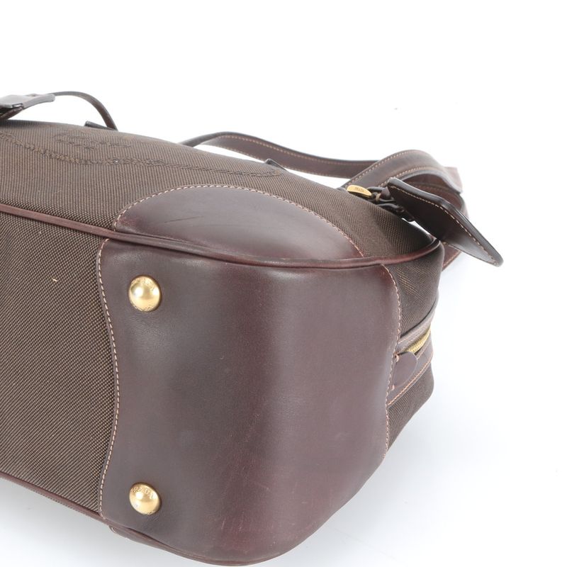 Prada Authenticity With Card Logo Jacquard Mini Boston Bl0262 Leather Tote Bag