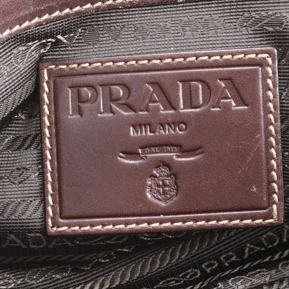 Prada Authenticity With Card Logo Jacquard Mini Boston Bl0262 Leather Tote Bag