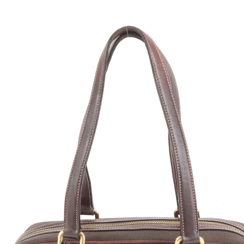 Prada Authenticity With Card Logo Jacquard Mini Boston Bl0262 Leather Tote Bag