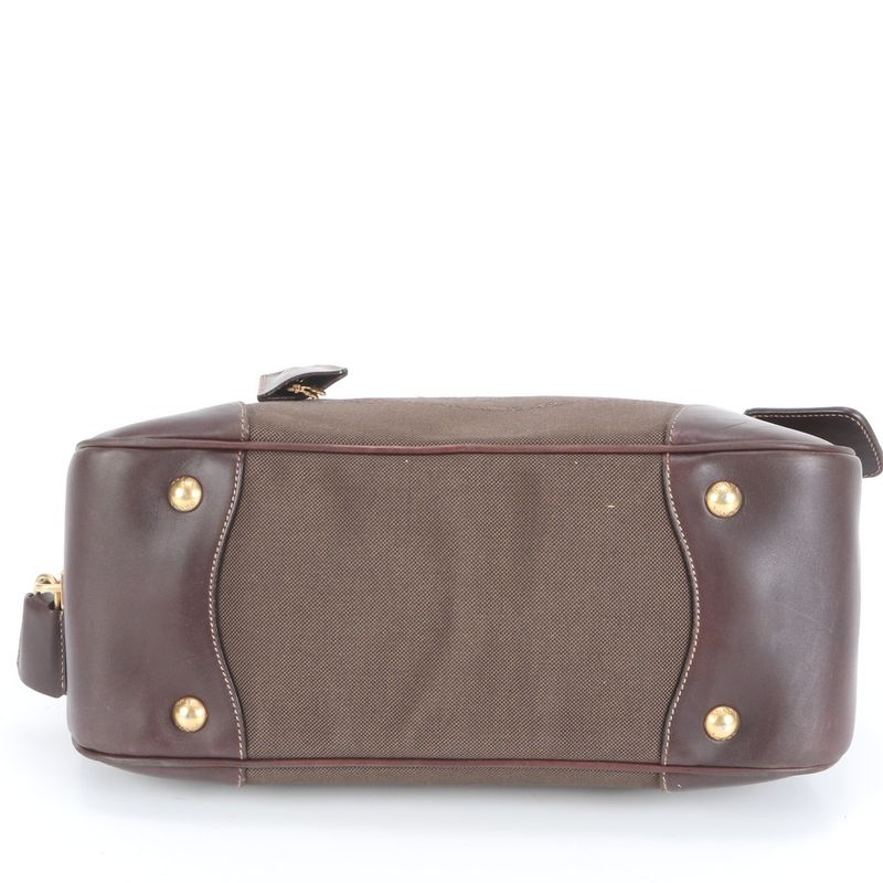 Prada Authenticity With Card Logo Jacquard Mini Boston Bl0262 Leather Tote Bag