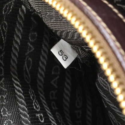 Prada Authenticity With Card Logo Jacquard Mini Boston Bl0262 Leather Tote Bag