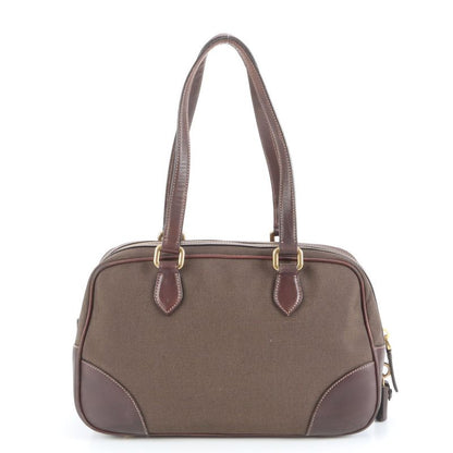 Prada Authenticity With Card Logo Jacquard Mini Boston Bl0262 Leather Tote Bag