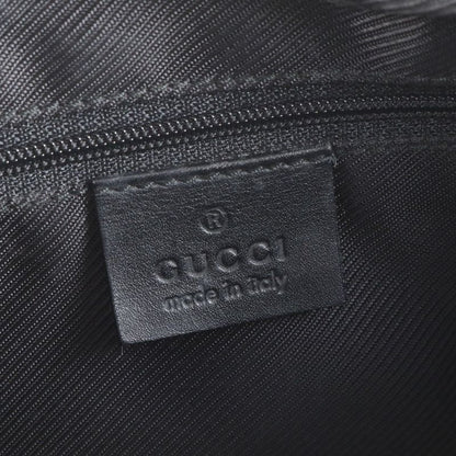 Gucci GG Canvas Mini Boston Leather Handbag Tote 000 0851 Black Gold Hardware