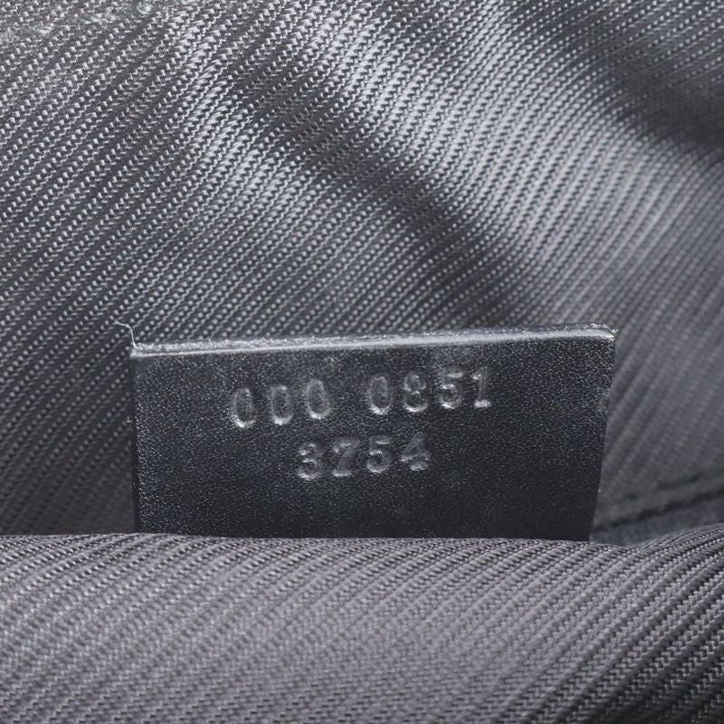 Gucci GG Canvas Mini Boston Leather Handbag Tote 000 0851 Black Gold Hardware