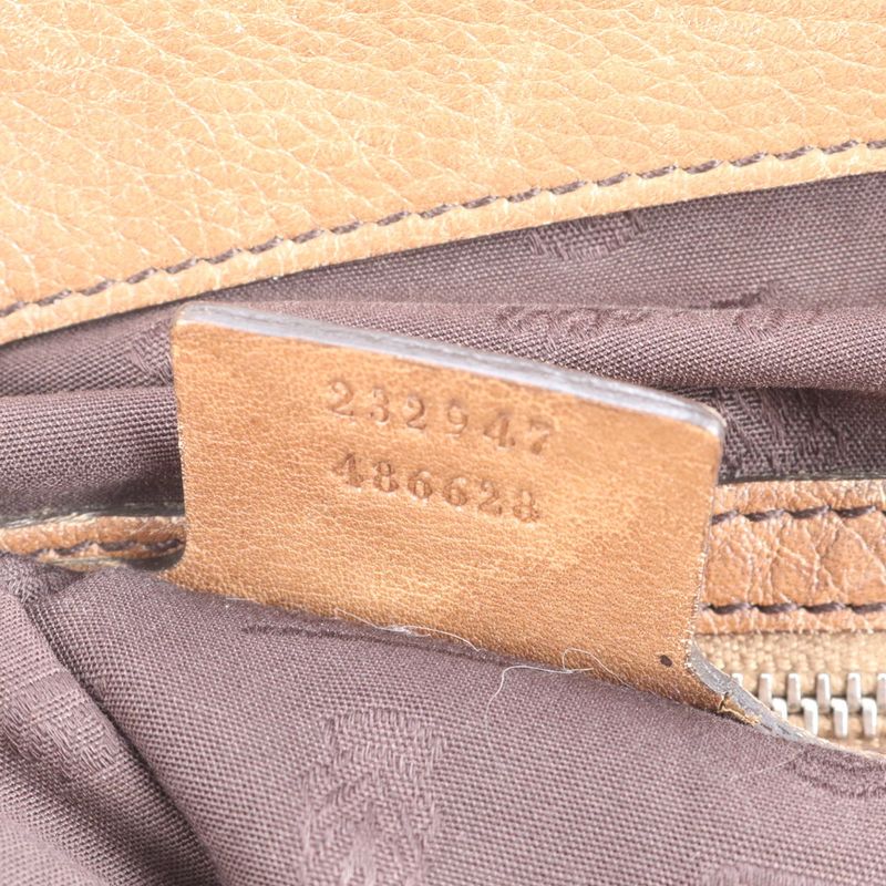 Guccissima Bamboo Leather Tote Bag Shoulder 232947 Hand Brown A4 Ladies RUE