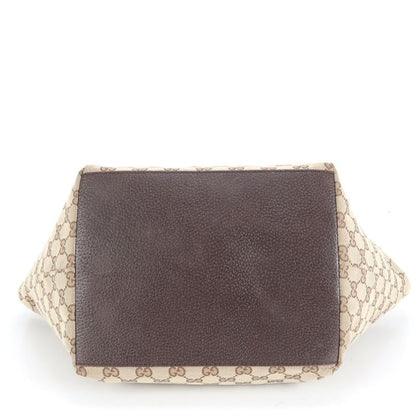 Gucci GG Canvas Sherry Line Leather Tote Bag Shoulder 131230 Hand Women RUE