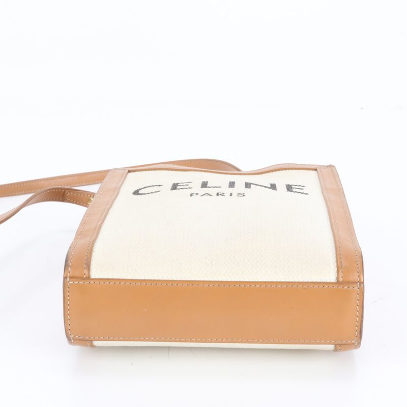 Celine Vertical Cabas Mini Leather 2WAY Shoulder Bag Crossbody Hand Tote Women