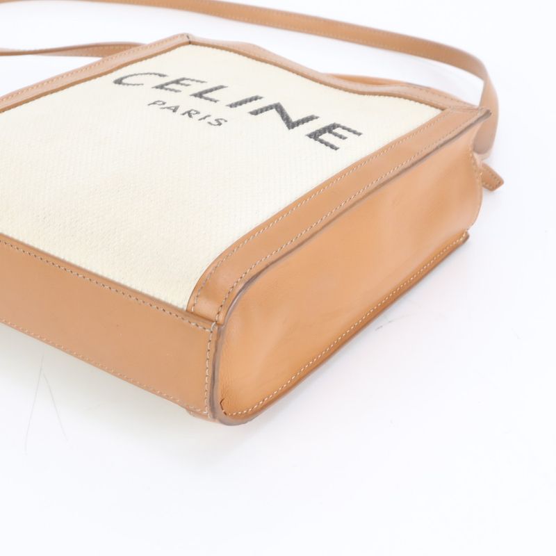 Celine Vertical Cabas Mini Leather 2WAY Shoulder Bag Crossbody Hand Tote Women