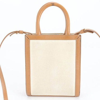 Celine Vertical Cabas Mini Leather 2WAY Shoulder Bag Crossbody Hand Tote Women