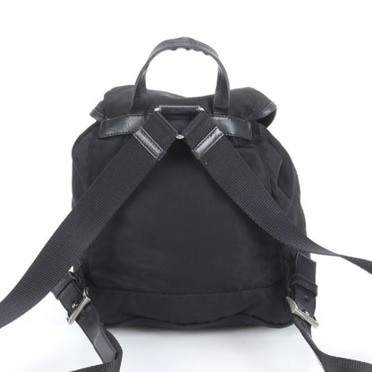 Prada Tessuto Nylon Triangle Logo Leather Backpack Sac Backpack Women RUE Db2-6