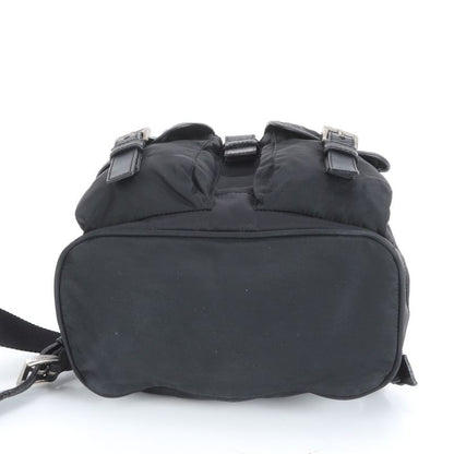 Prada Tessuto Nylon Triangle Logo Leather Backpack Sac Backpack Women RUE Db2-6