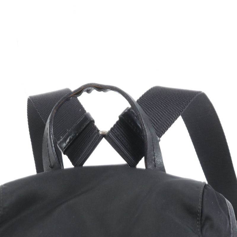 Prada Tessuto Nylon Triangle Logo Leather Backpack Sac Backpack Women RUE Db2-6