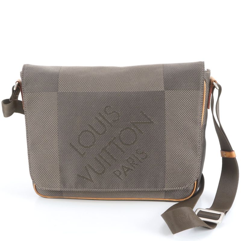 Louis Vuitton Damier Jehan Petit Messager M93617 Leather Business Bag Crossbody