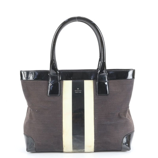 Gucci Sherry Line Leather Tote Bag Shoulder Hand 002-1119 Black Women's RUE