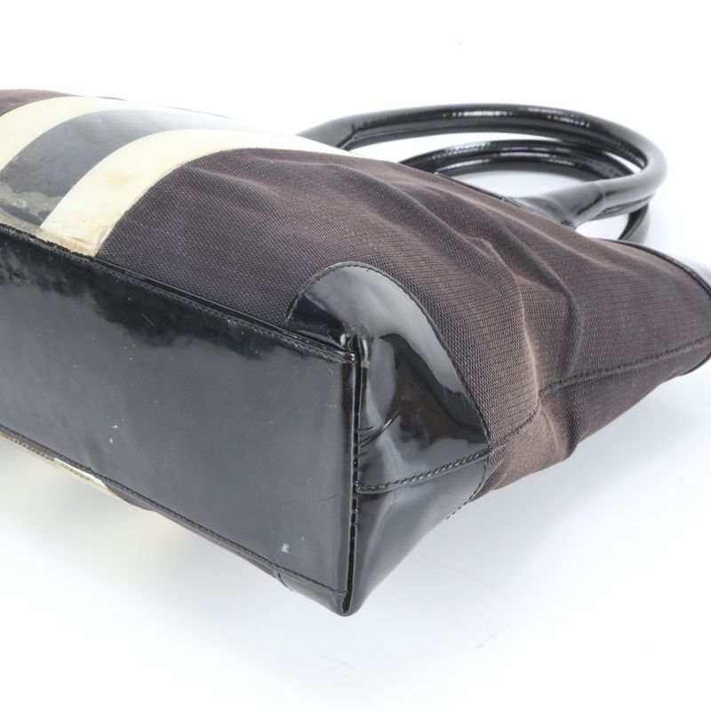 Gucci Sherry Line Leather Tote Bag Shoulder Hand 002-1119 Black Women's RUE