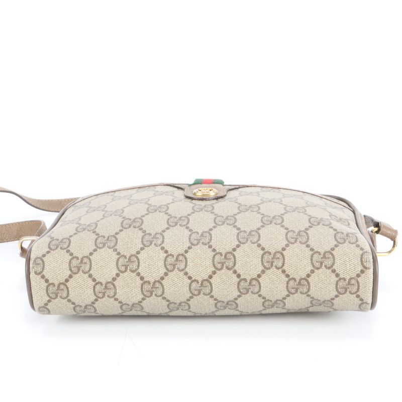 Vintage Old Gucci GG Supreme Sherry Leather Shoulder Bag Crossbody Women's RUE