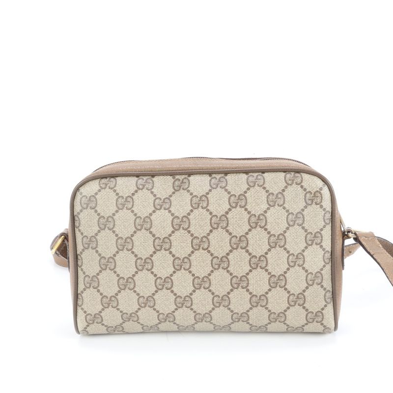 Vintage Old Gucci GG Supreme Sherry Leather Shoulder Bag Crossbody Women's RUE