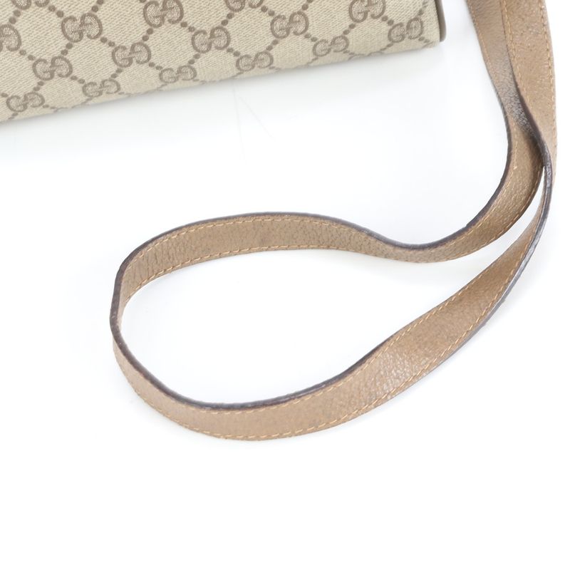 Vintage Old Gucci GG Supreme Sherry Leather Shoulder Bag Crossbody Women's RUE