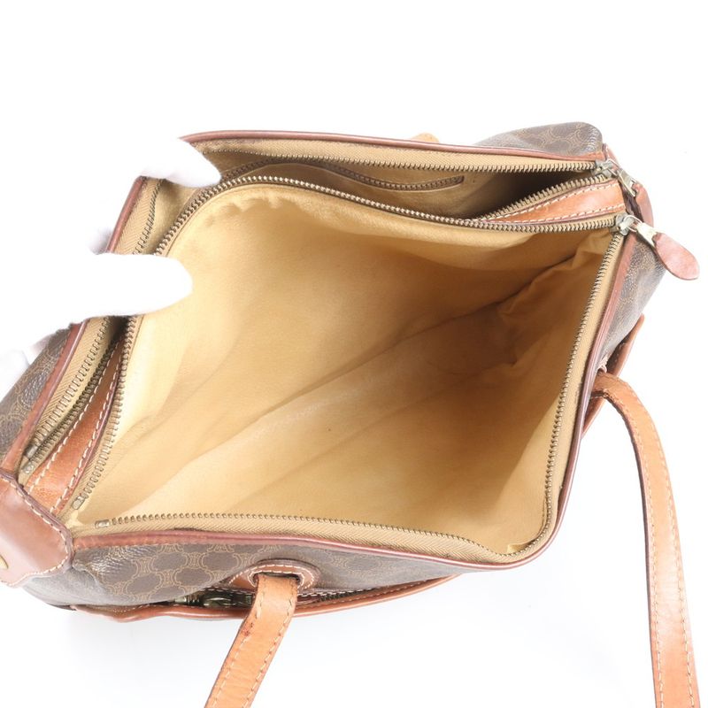 Vintage Celine Macadam Triomphe Leather Tote Bag Shoulder Hand A4 Ladies RUE