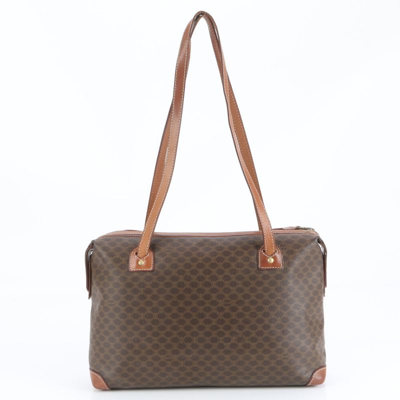 Vintage Celine Macadam Triomphe Leather Tote Bag Shoulder Hand A4 Ladies RUE