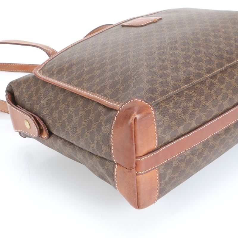 Vintage Celine Macadam Triomphe Leather Tote Bag Shoulder Hand A4 Ladies RUE