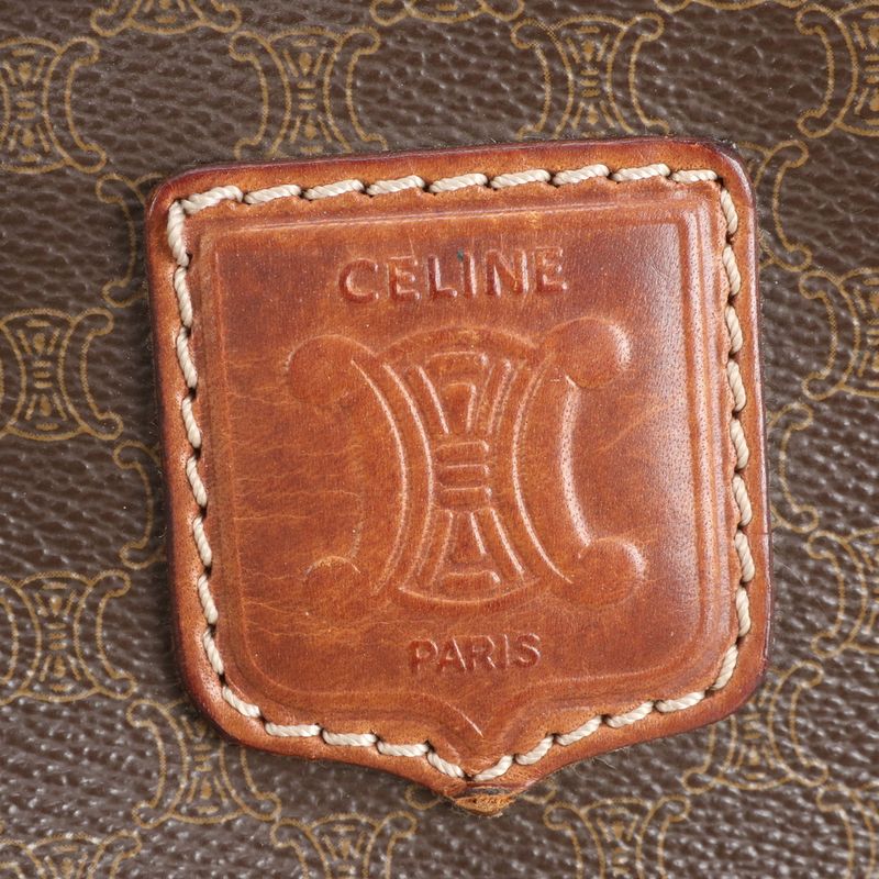 Vintage Celine Macadam Triomphe Leather Tote Bag Shoulder Hand A4 Ladies RUE