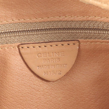 Vintage Celine Macadam Leather Shoulder Bag Crossbody Brown Women RUE Db7-5