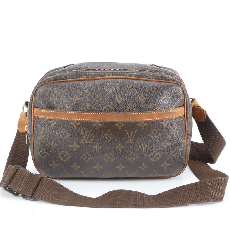Louis Vuitton Monogram Reporter PM M45254 Leather Shoulder Bag Crossbody Brown
