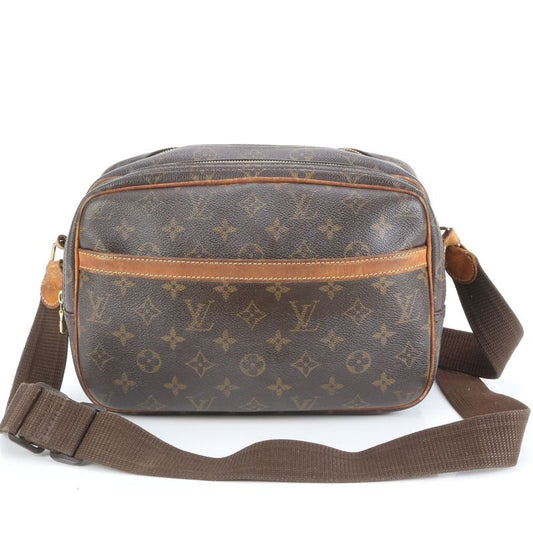 Louis Vuitton Monogram Reporter PM M45254 Leather Shoulder Bag Crossbody Brown