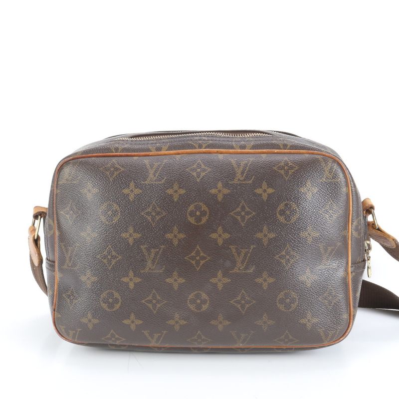 Louis Vuitton Monogram Reporter PM M45254 Leather Shoulder Bag Crossbody Brown