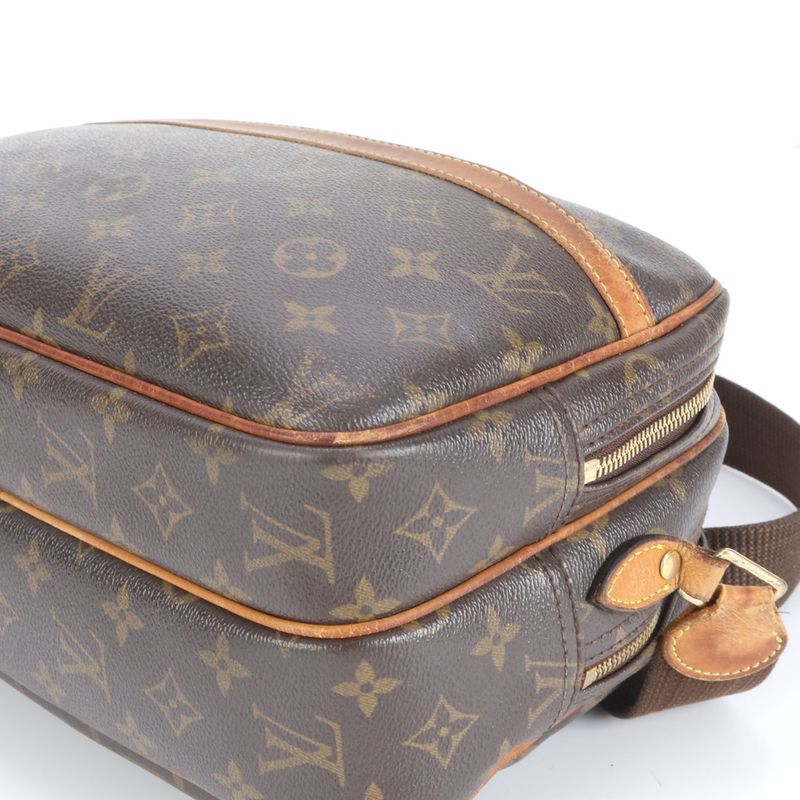 Louis Vuitton Monogram Reporter PM M45254 Leather Shoulder Bag Crossbody Brown