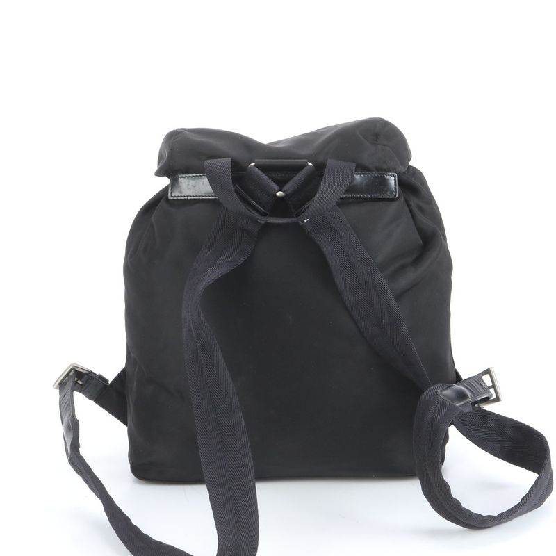 Prada Tessuto Nylon Triangle Logo Backpack Sac Backpack Black Women RUE Db2-3
