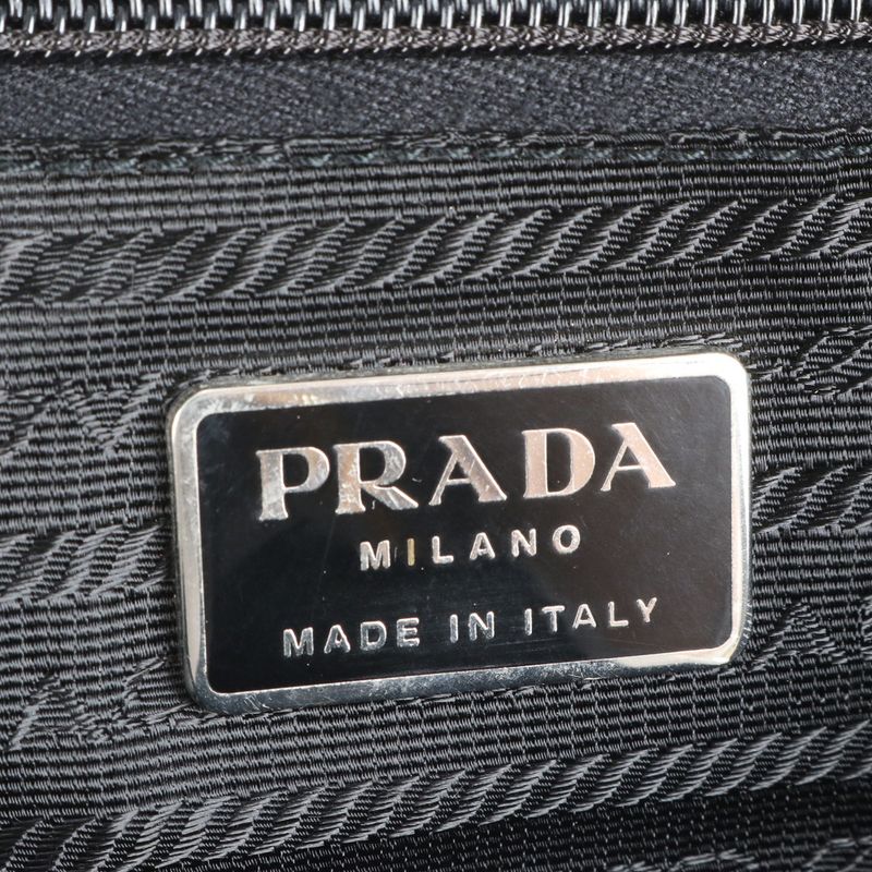 Prada Tessuto Nylon Triangle Logo Backpack Sac Backpack Black Women RUE Db2-3