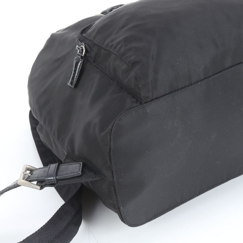 Prada Tessuto Nylon Triangle Logo Backpack Sac Backpack Black Women RUE Db2-3
