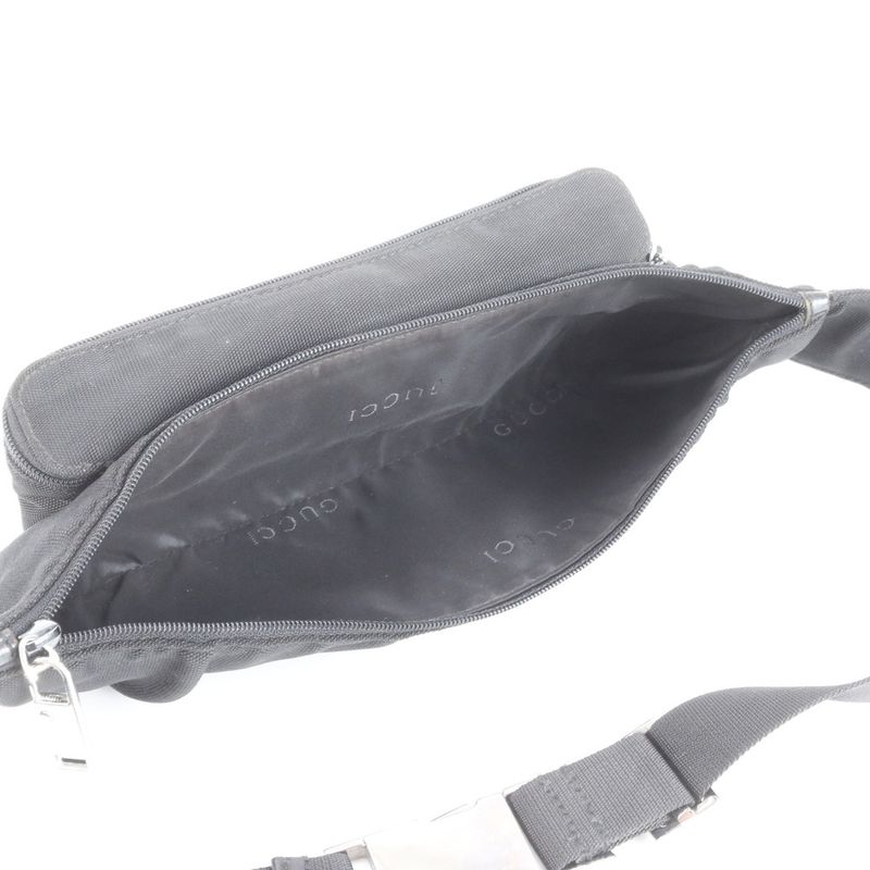 Gucci Waist Bag Waist Pouch Body Bag Shoulder Tote Black 007-2128-18 Men's RUE