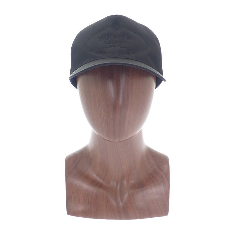 Prada Baseball S 2hc179_2dmi_f0002 Cap Nylon Hat Black Men Ladies Unisex [A Rank