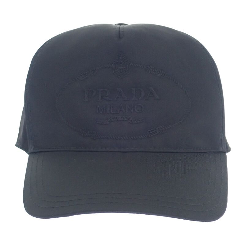 Prada Baseball S 2hc179_2dmi_f0002 Cap Nylon Hat Black Men Ladies Unisex [A Rank