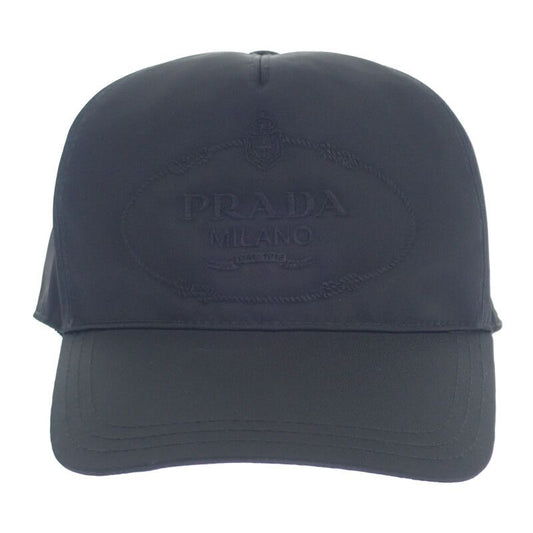 Prada Baseball S 2hc179_2dmi_f0002 Cap Nylon Hat Black Men Ladies Unisex [A Rank
