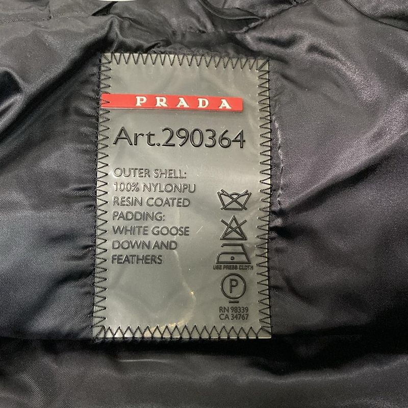 Prada Sport Down Coat Size 42 M Women - Black Long Sleeves Winter