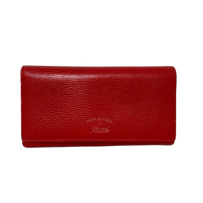 Gucci Swing Long Wallet 354498 Red L-shaped Zipper Leather