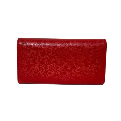 Gucci Swing Long Wallet 354498 Red L-shaped Zipper Leather