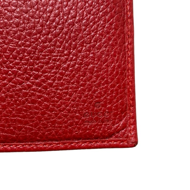 Gucci Swing Long Wallet 354498 Red L-shaped Zipper Leather