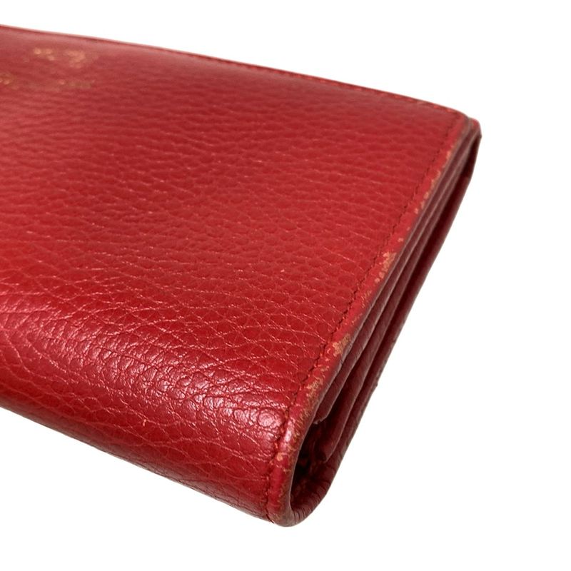 Gucci Swing Long Wallet 354498 Red L-shaped Zipper Leather
