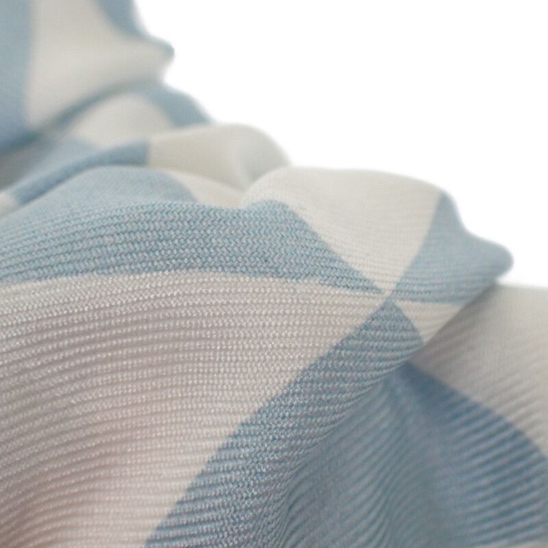 Prada Triangle Logo Chou 1if015_2dtp_f0x24 Hair Accessory Silk Blue White