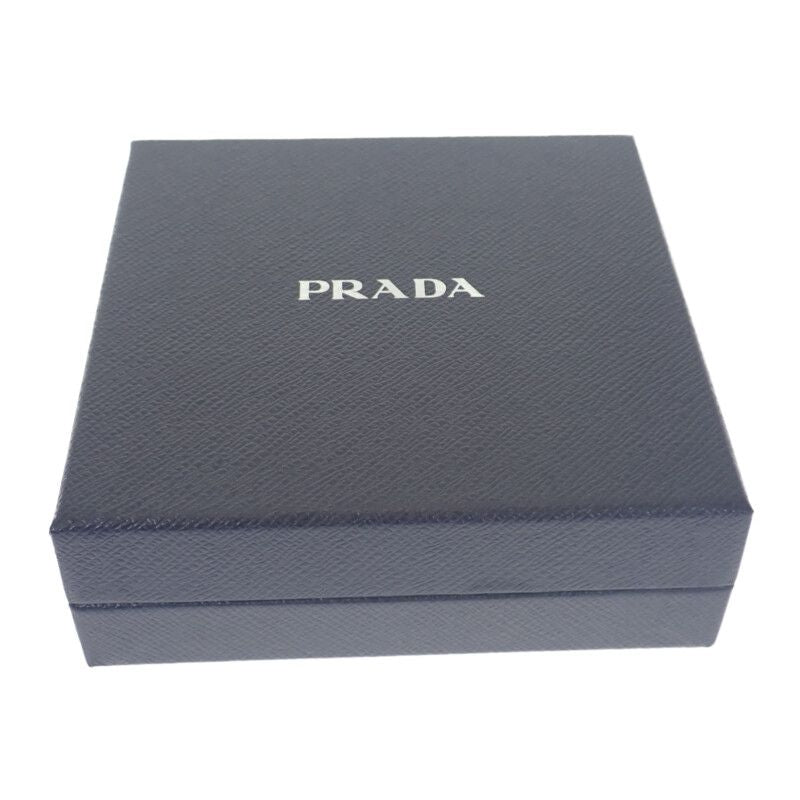 Prada Triangle Logo Chou 1if015_2dtp_f0x24 Hair Accessory Silk Blue White